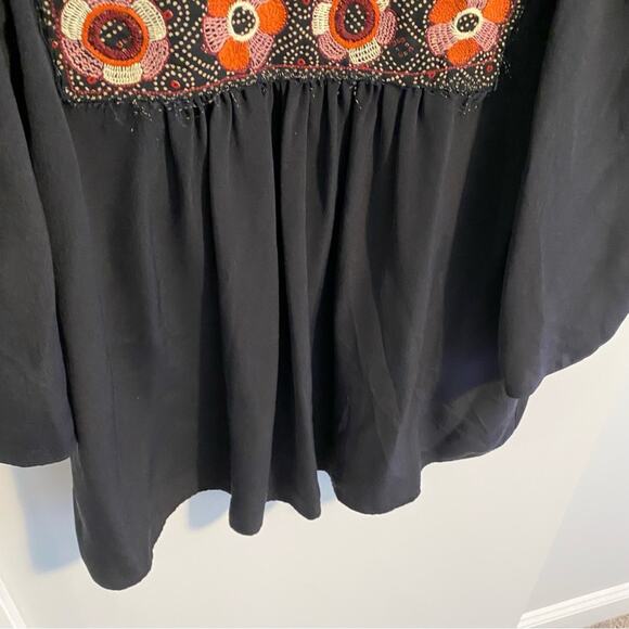 NWT Isabel Marant Black Silk Floral Embroidered Blouse 1 Small - Picture 14 of 16
